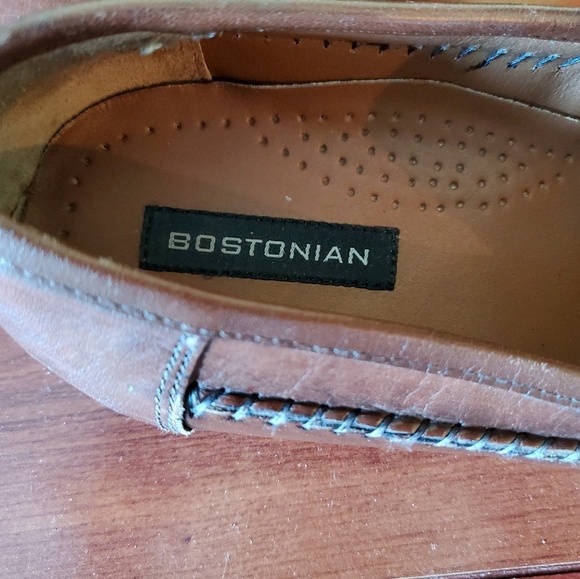 Bostonian Brown Leatger Tassel Loafers Size 9 - Picture 5 of 7